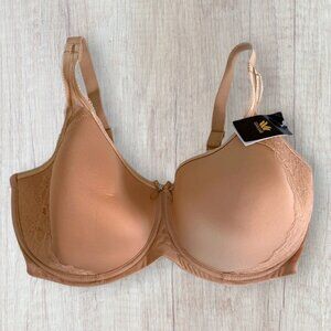 Wacoal 40G Nude Underwire T Shirt Bra 853186 Lace Full Coverage NWT